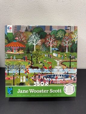 Jane Wooster Scott Springtime in Central Park 550 pc jigsaw Puzzle SALE🔴3/$25